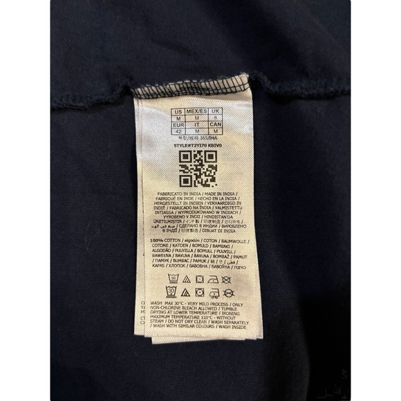 Guess Colorblock Graphic Tee White Blue Mens Size‎ Medium Spellout Embroidered - Picture 4 of 8